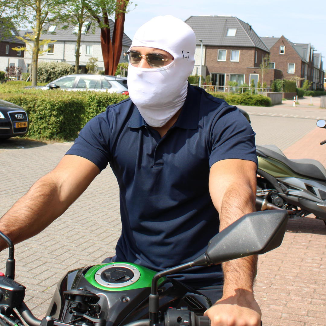 Louis Zeven balaclava van polyester voor motorrijden, skiën en outdoor gebruik – ademende bivakmuts met comfortabele pasvorm.