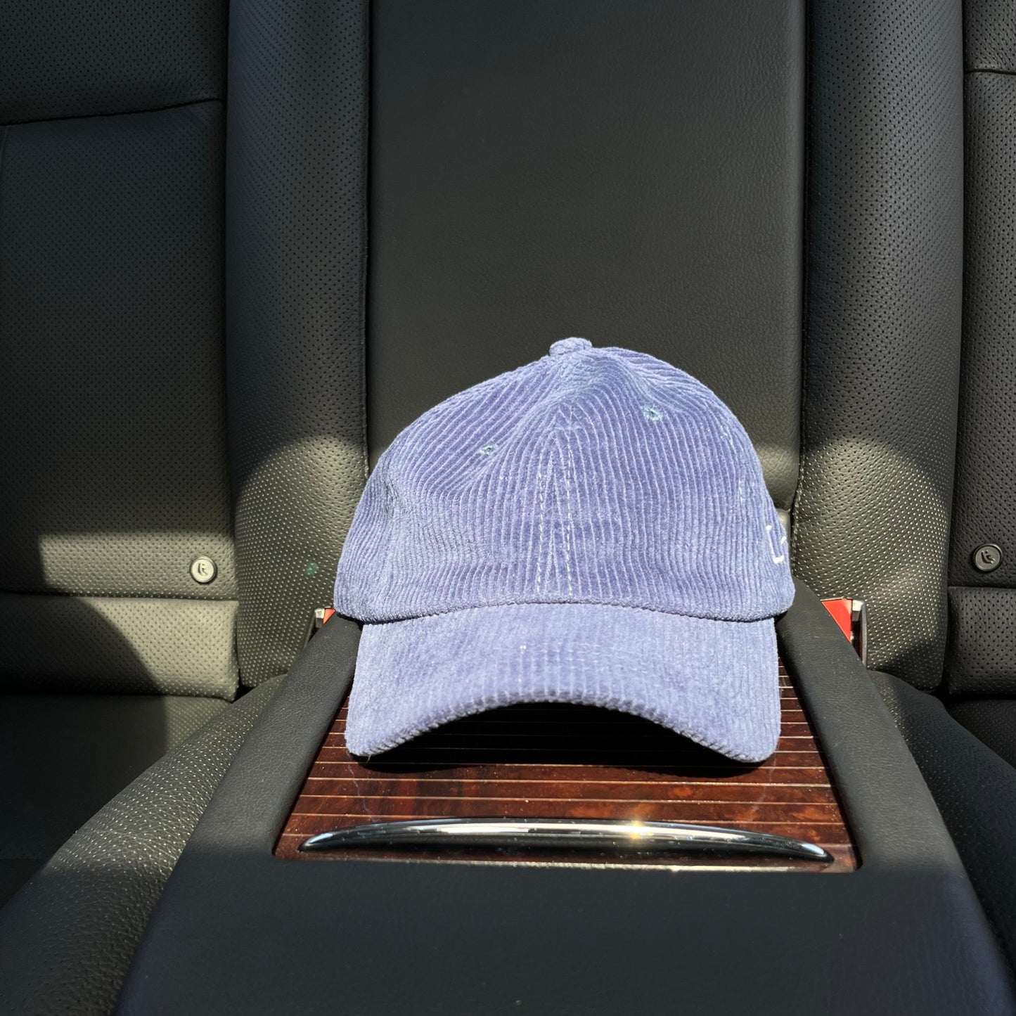 Corduroy pet navy blauw cap